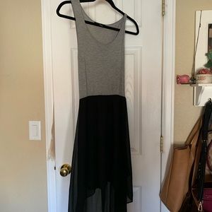 Forever 21 mixed material high low dress